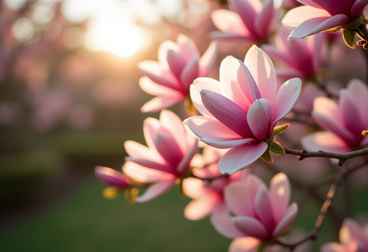 arbres fleurs roses